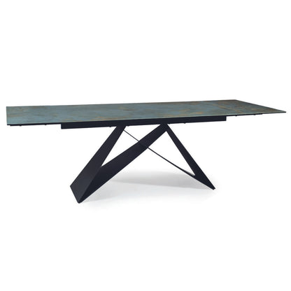 Table WESTIN CERAMIC TURQUOISE OSSIDO VERDE / MATTE BLACK (160-240)X90