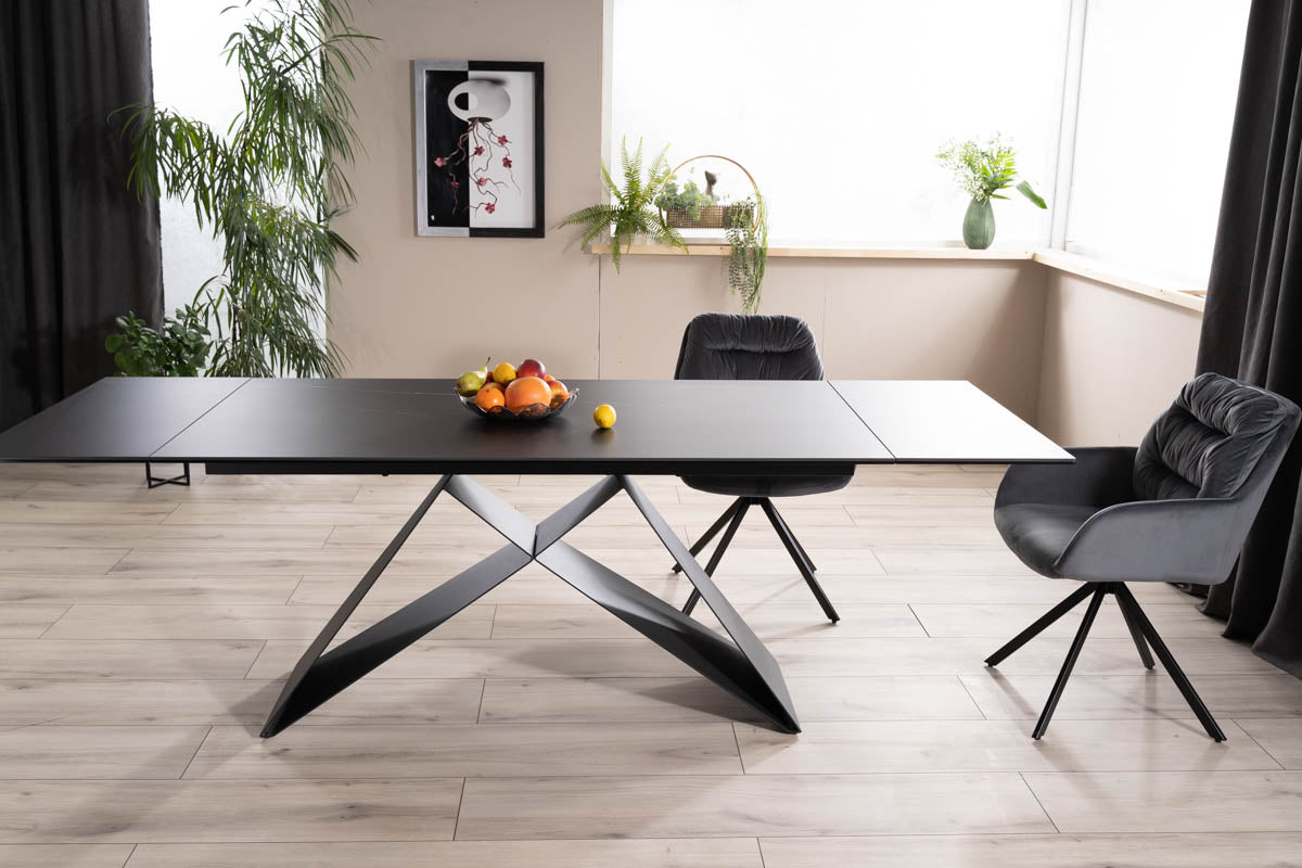 Table WESTIN CERAMIC BLACK SAHARA NOIR/BLACK MATT (160-240)X90