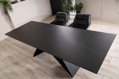 Table WESTIN CERAMIC BLACK SAHARA NOIR/BLACK MATT (160-240)X90