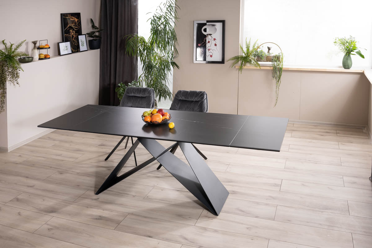 Table WESTIN CERAMIC BLACK SAHARA NOIR/BLACK MATT (160-240)X90