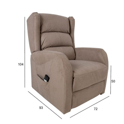 Lounge chair BARRY 77x90xH106cm, electric, brown 