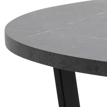 Table AMBLE D110xH75cm, black marble