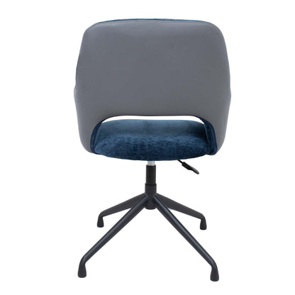 Work chair KENO without wheels, blue/grey 