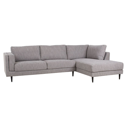 Corner sofa LISBON, right corner, 289x92 / 175xH89cm, gray