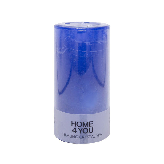 Candle HEALING CRYSTAL SPA, D6.8xH14cm, dark blue (scent - ocean) 