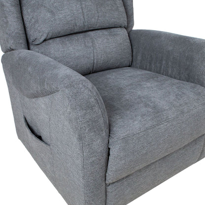 Lounge chair - recliner BARRY with lifting mechanism, gray 