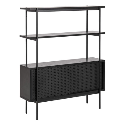 Wall shelf ANGUS 94x27xH114cm, black