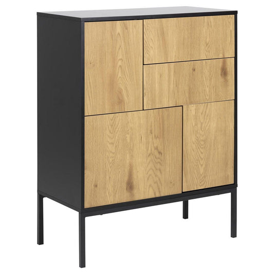 Chest of drawers SEAFORD 80x40xH103cm, oak