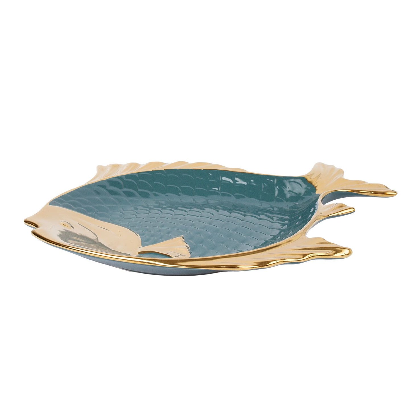 Plate GOLDFISH 38x34cm, green 