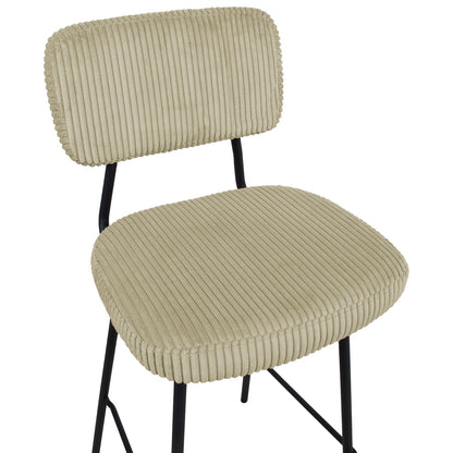 Bar stool KEIU 46x49xH107cm, light beige corduroy 