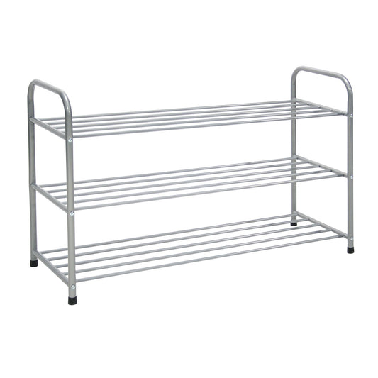 Shoe rack BENITO, silver plated