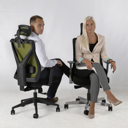 Work chair MIKE black/grey 