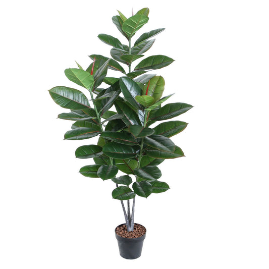 Artificial tree RUBBER PLANT H130cm, black flower pot