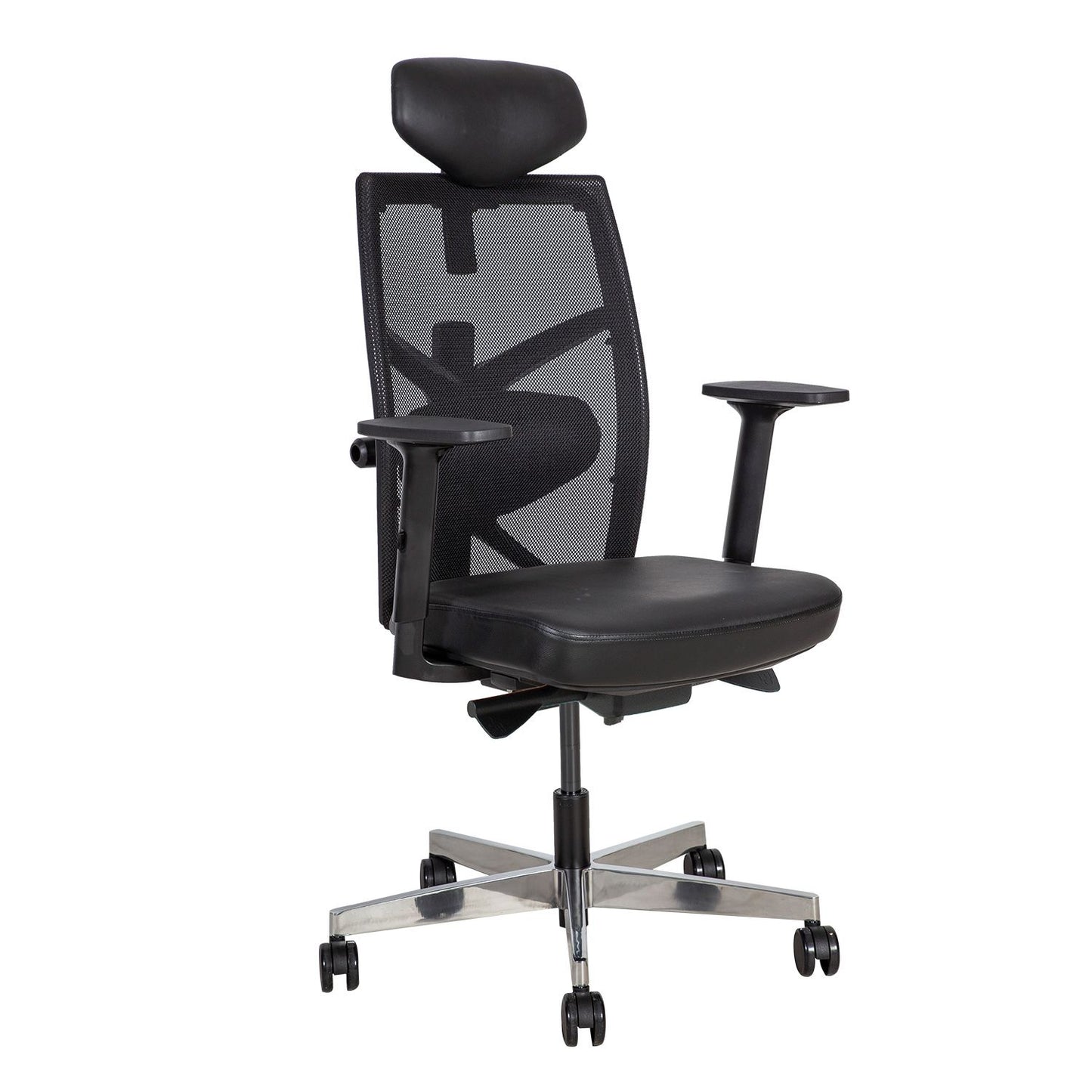 Work chair TUNE / black leather