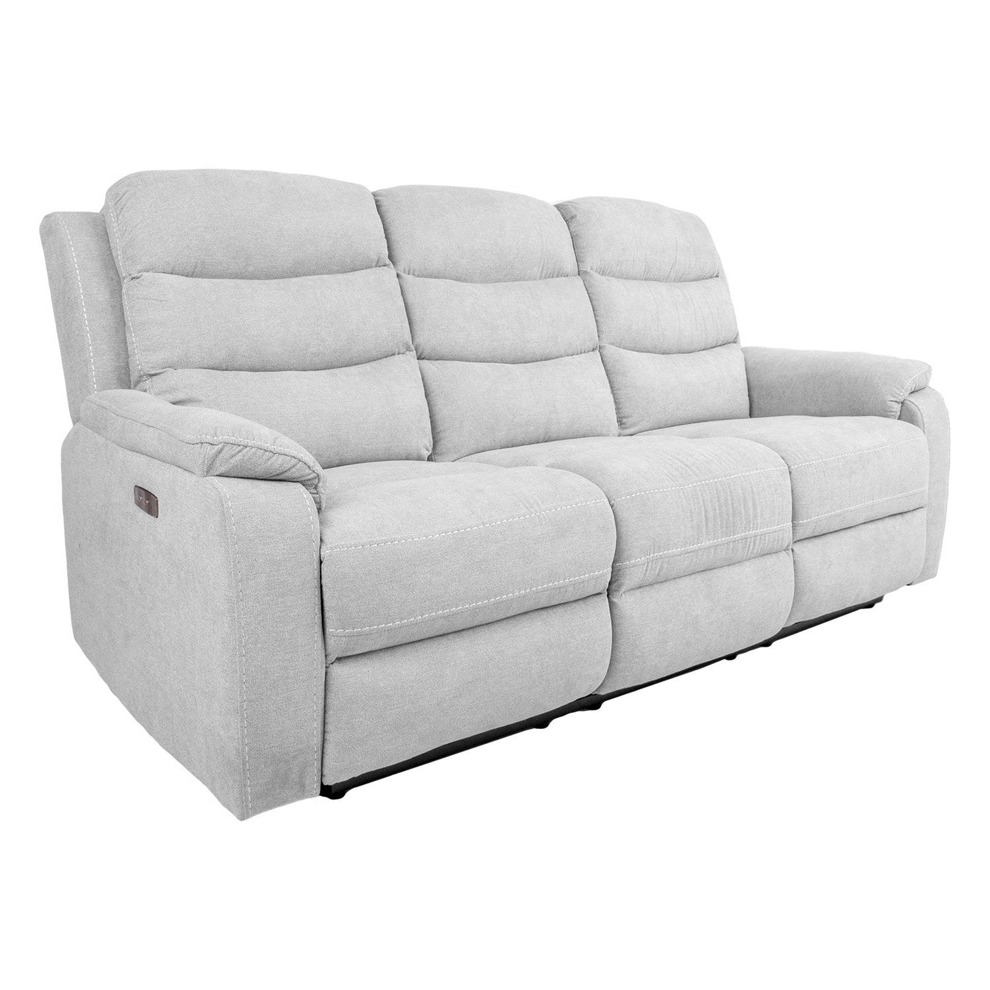 Sofa-recliner MIMI 3-seater electric, silver gray