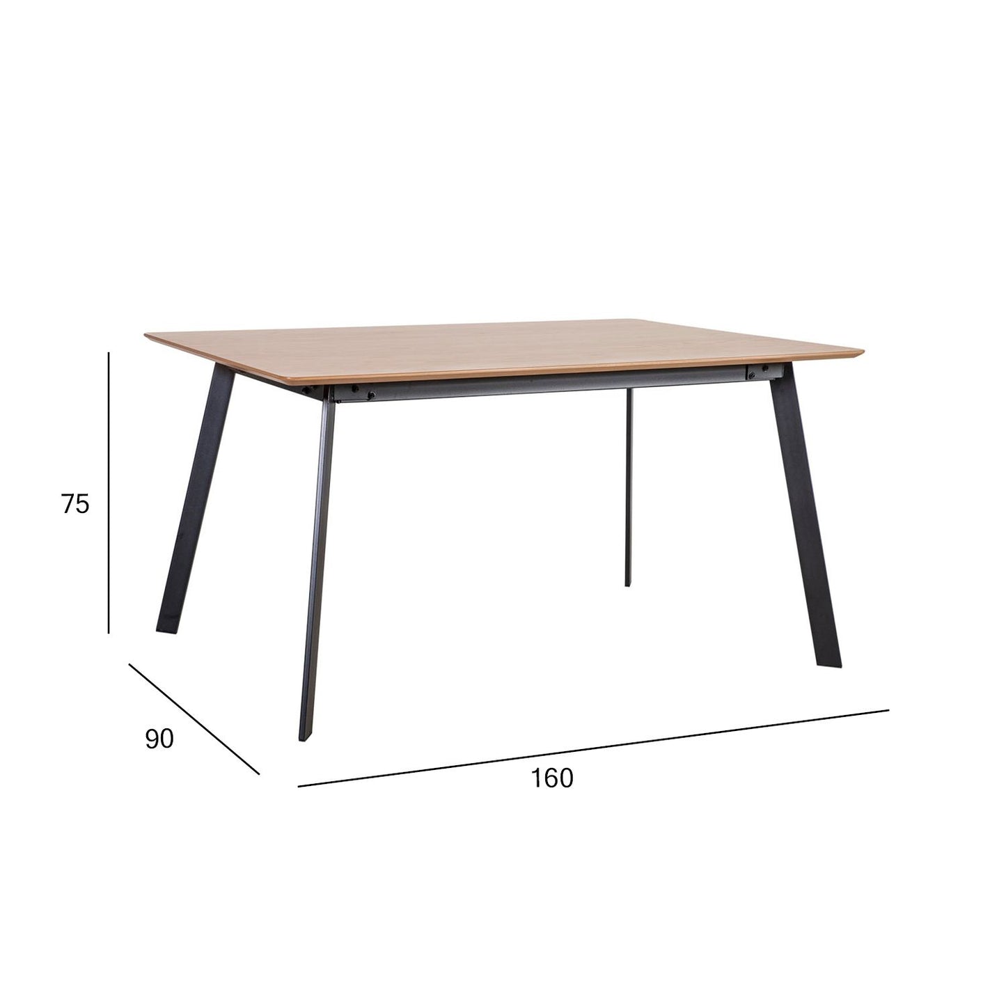 Table HELENA 160x90xH75cm, oak