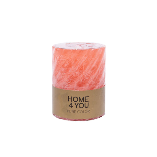 Candle PURE COLOR, D6.8xH9.5cm, pink (unscented)