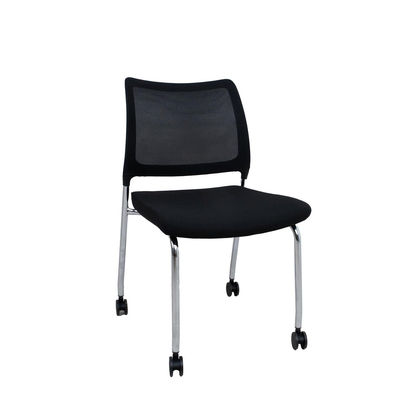 Visitor's chair VICKI with castors, black 