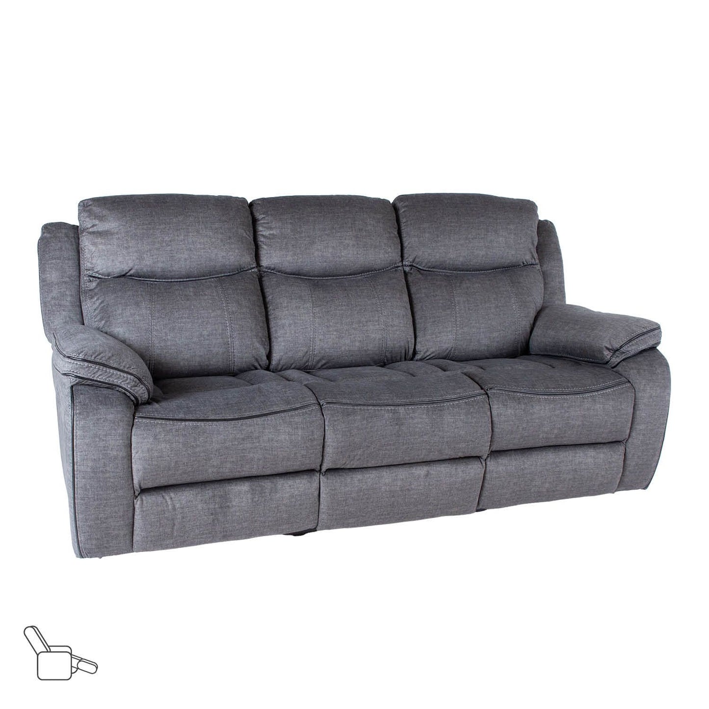 Sofa GENTRY 3-seater, with manual mechanism, gray