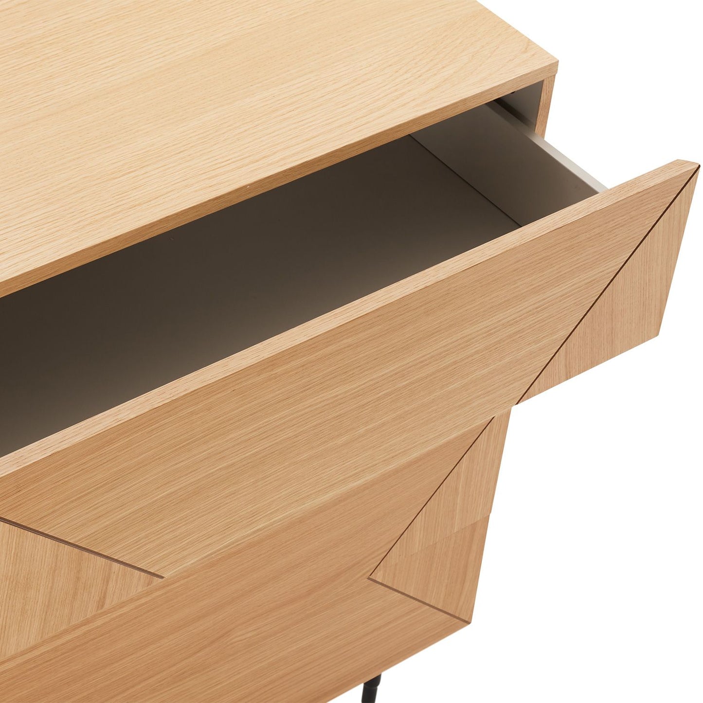 Chest of drawers NATE 75x40xH102cm, oak