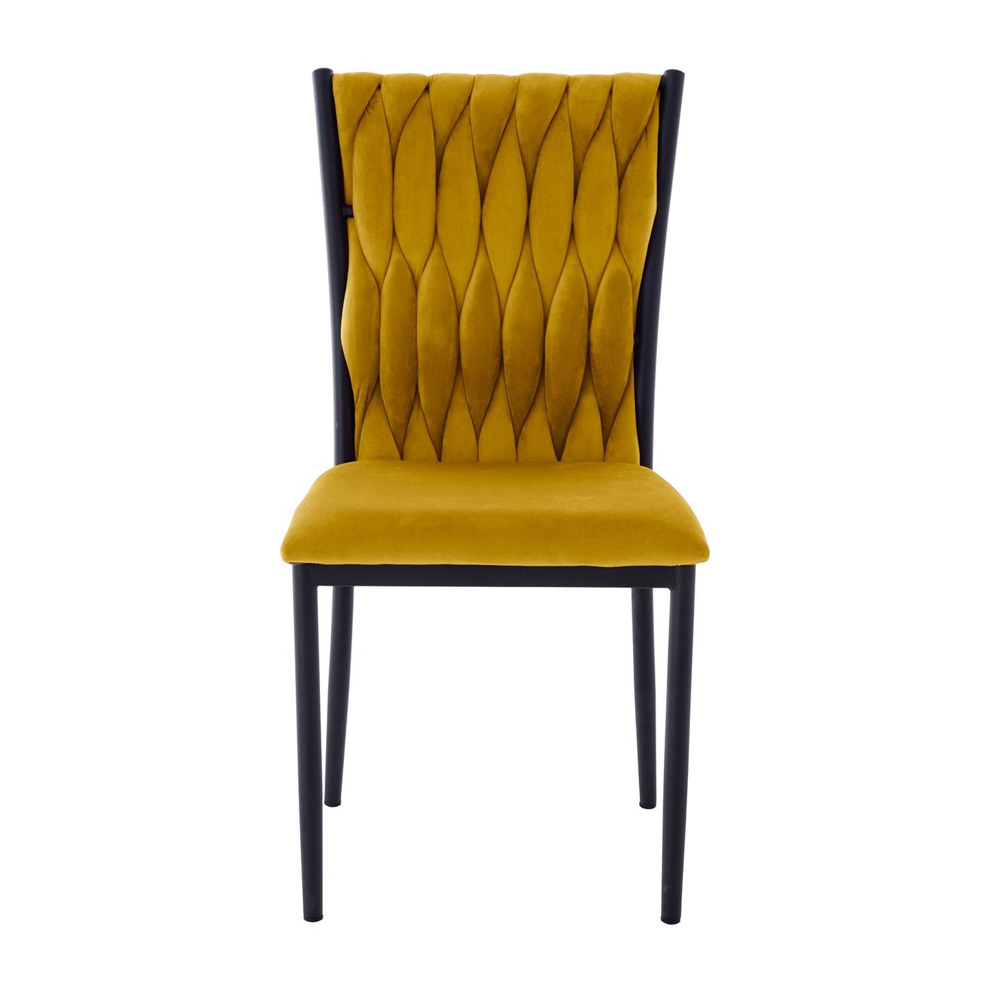 Chair EMORY, golden yellow velvet 