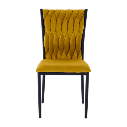 Chair EMORY, golden yellow velvet 