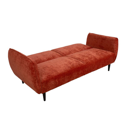 Sofa bed HERMES 3-seater, orange 