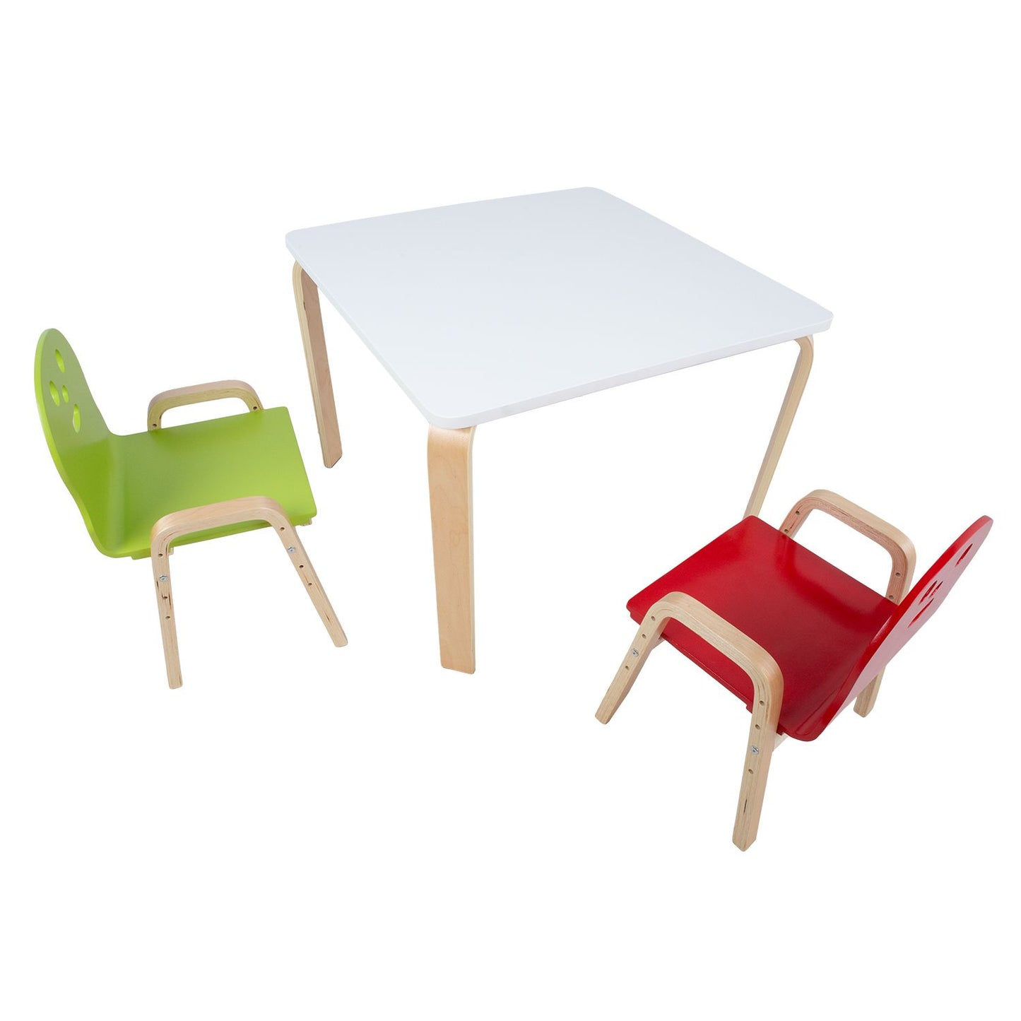 Children's table HAPPY 75x75xH50cm, white