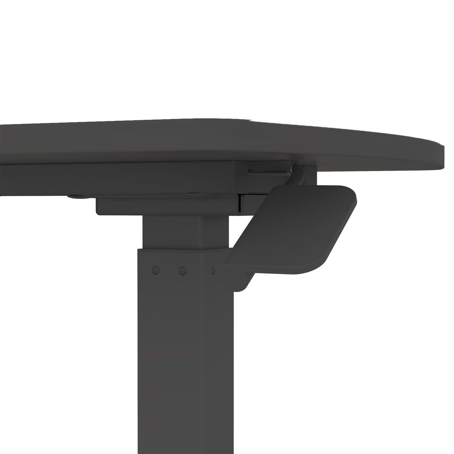 Desk ERGO with one leg, manual, black 