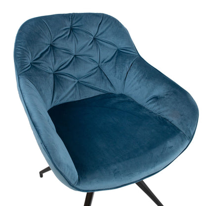 Chair BRIT, blue velvet 