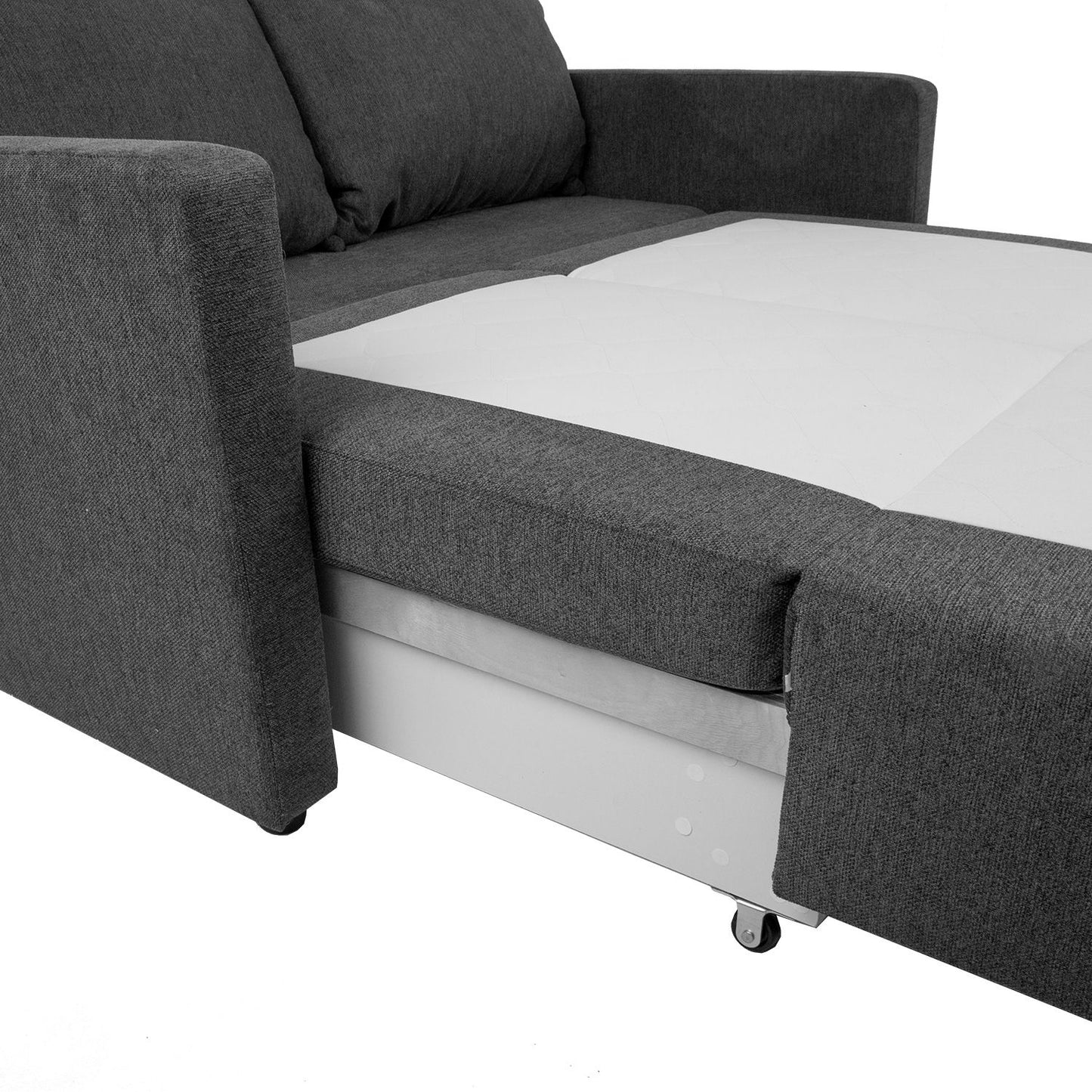 Sofa bed COLOGNE with storage box, dark gray