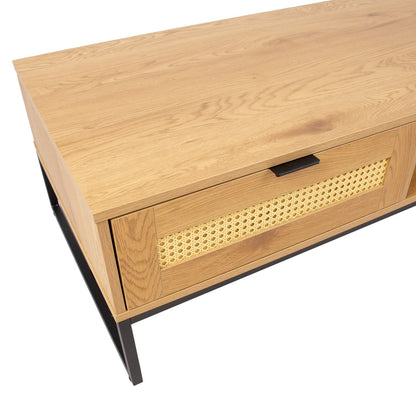 Coffee table SAILOR 120x60xH42cm, melamine with oak decor