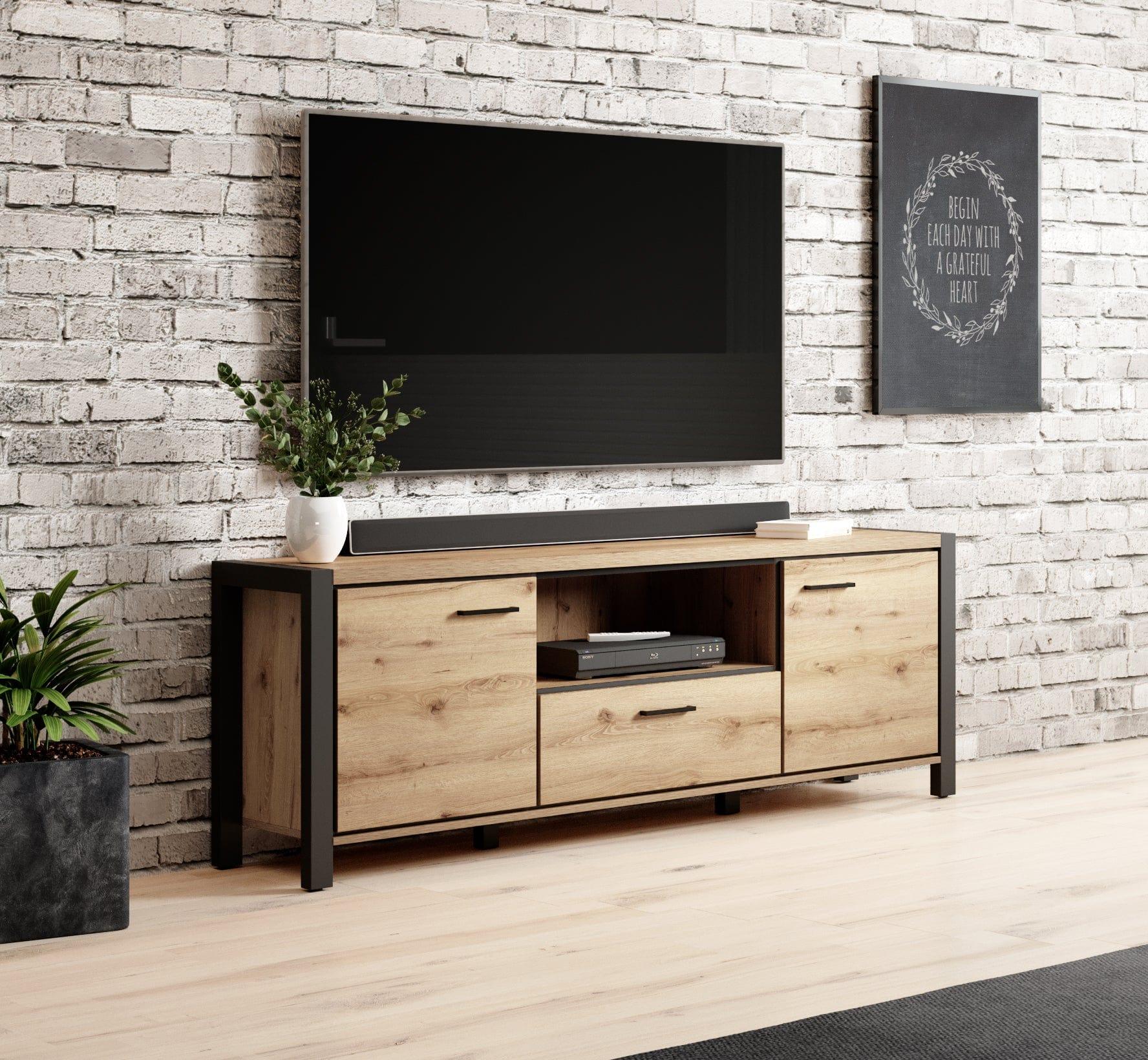 AKTIV - TV skapītis ar 2 durvīm un 1 nodalījumu - 180 cm - Easy Home