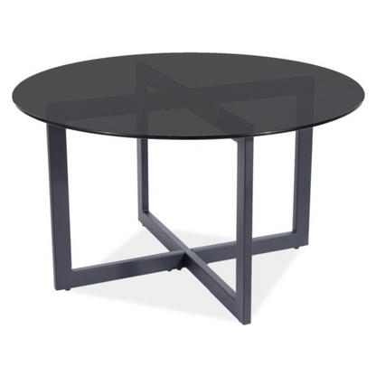 Coffee table ALMERIA A BLACK GLASS 80X42