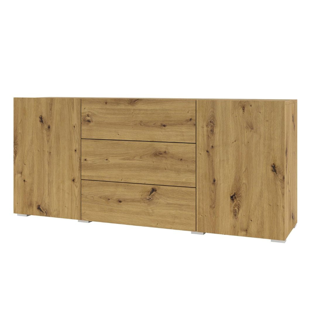 AVA - Chest of drawers with 2 doors and 3 drawers / Craftsman oak