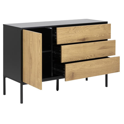 Chest of drawers SEAFORD 120x40xH82cm, oak