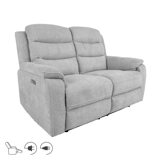 Sofa MIMI 2-seater 153x93xH102cm, electric sofa, light gray