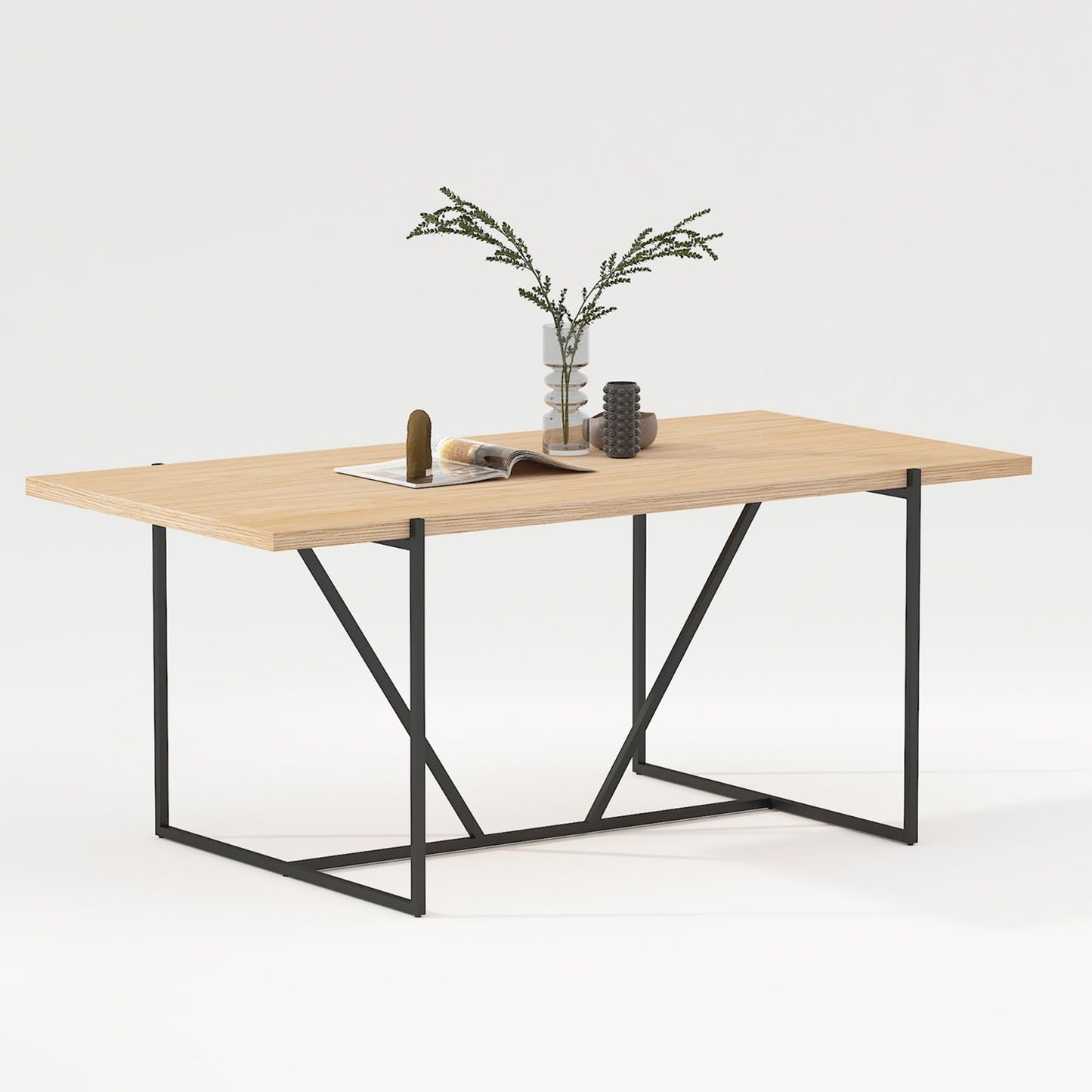 Table CINDY 160x90xH75cm, melamine oak