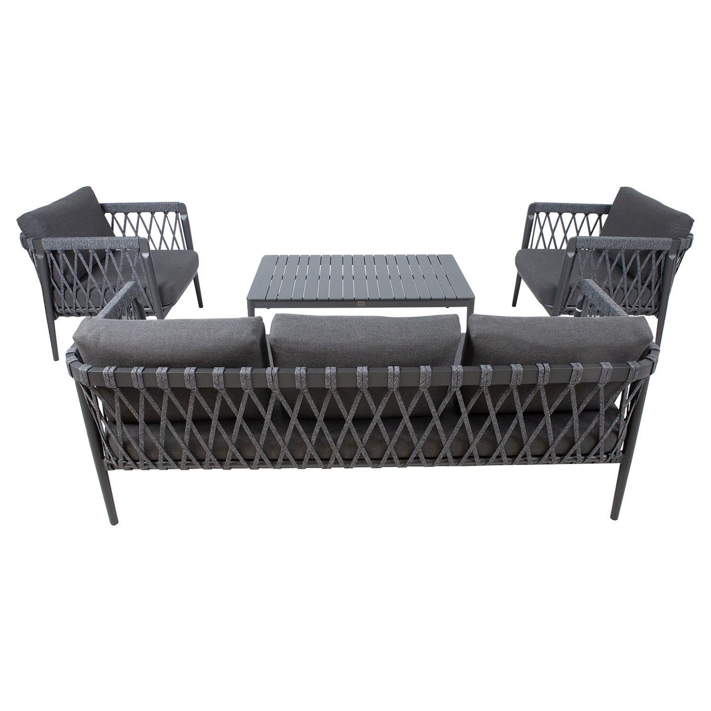 Garden furniture set ANTHEM table, sofa and 2 chairs / Grey 