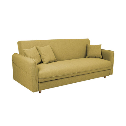 Sofa bed VISBY 200x88xH93cm, yellow