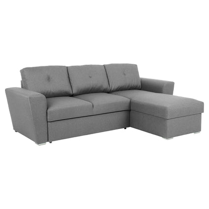 Corner sofa bed STANDFORD, light gray 