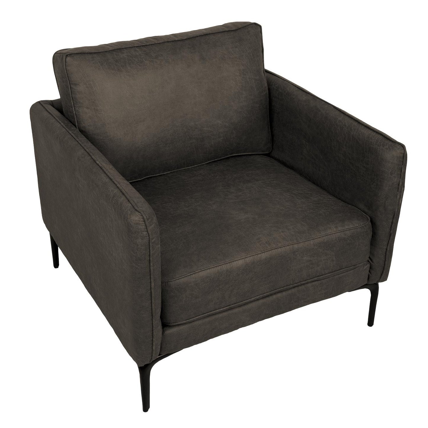 Lounge chair SOFIA in dark olive color 