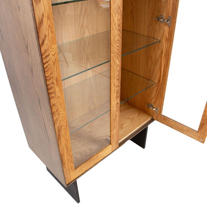 Display cabinet VALENCIA 90x45xH160cm, oak