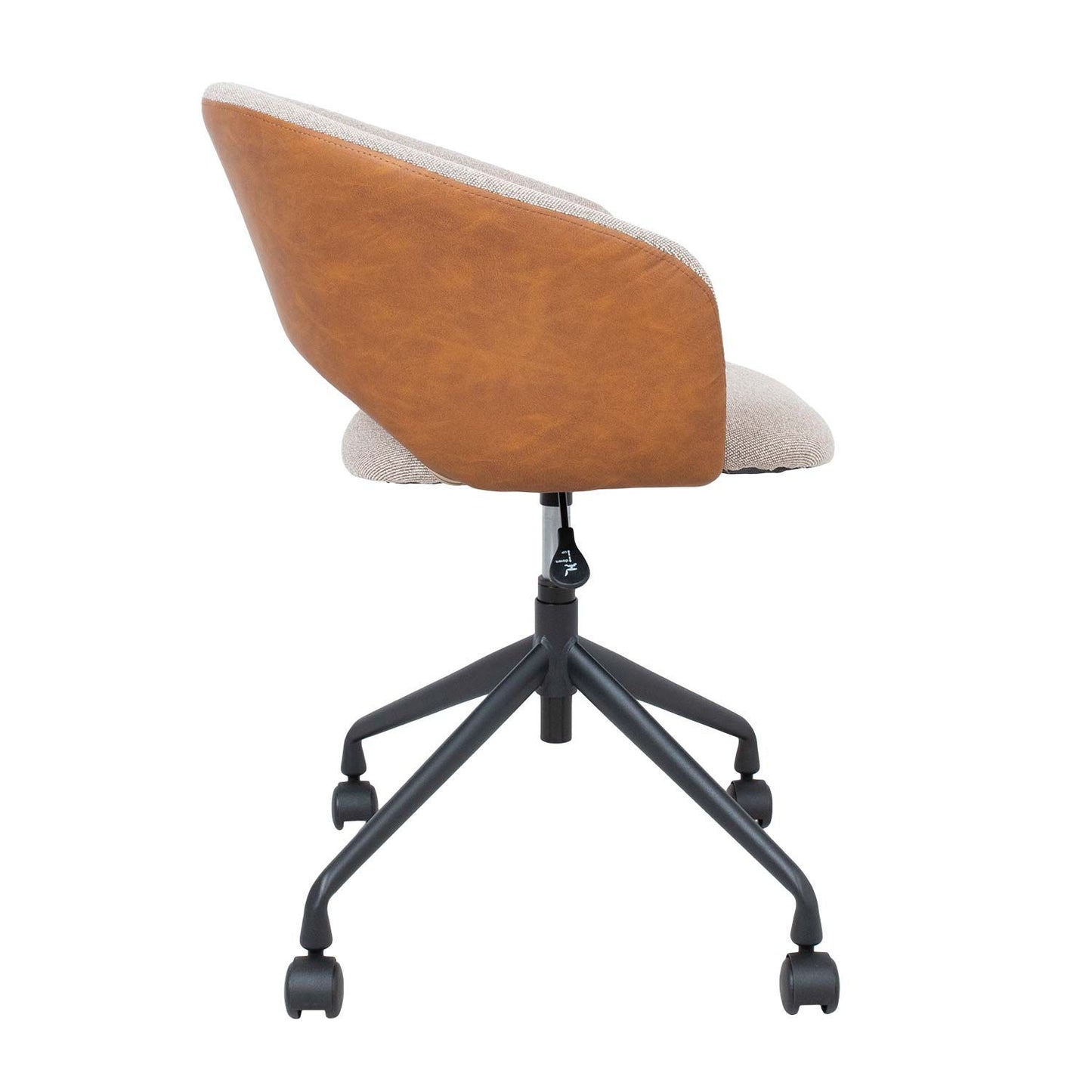 Work chair KARINA with castors, beige/light brown 