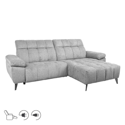 Corner sofa LUZERN LS, light gray