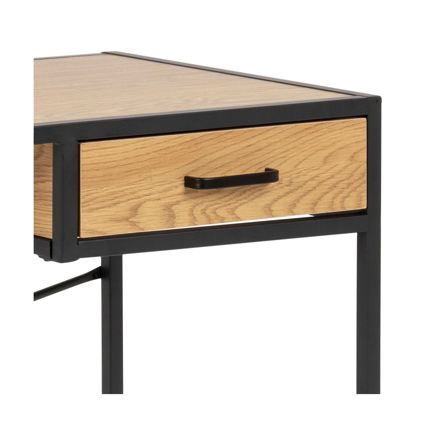 Desk SEAFORD 110x45xH75cm, oak/black 