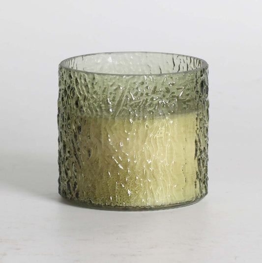 Aromatic candle glass NATURE GREEN H9cm, Tranquil Summer 