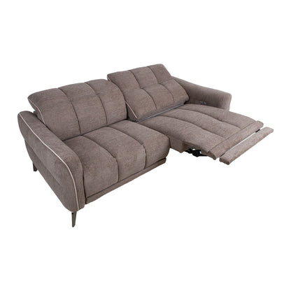 Regliner sofa CATHY 3-seater, electric, light brown