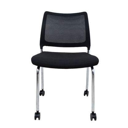 Visitor's chair VICKI with castors, black 