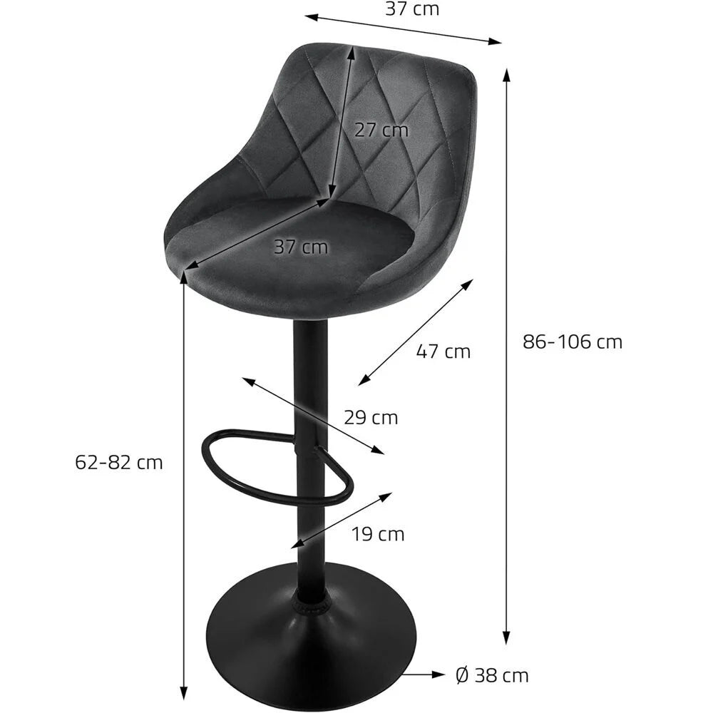 Bar stool Mode, Black Velvet 